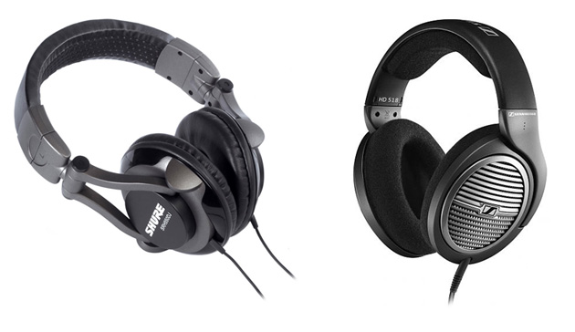 Наушники Shure-SRH550DJ и Sennheiser HD-518